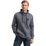 TOM TAILOR - Sweatshirt - Grijs - Losse Pasvorm - Opstaande Kraag