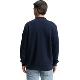 TOM TAILOR - Sweatvest - Navy - Lange Mouw - Ritssluiting