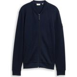 TOM TAILOR - Sweatvest - Navy - Lange Mouw - Ritssluiting