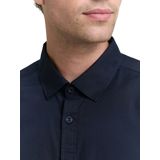 Tom Tailor - Overhemd - Sky Captain Blue - Lange Mouwen - Met Elastaan