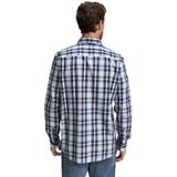 TOM TAILOR - Overhemd - Donkerblauw Rood Zwart Wit - Geruit - Lange Mouw