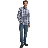 TOM TAILOR - Overhemd - Donkerblauw Rood Zwart Wit - Geruit - Lange Mouw