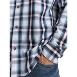 TOM TAILOR - Overhemd - Donkerblauw Rood Zwart Wit - Geruit - Lange Mouw