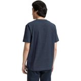 TOM TAILOR - Shirt - Donkerblauw - Kwartmouw - Normale Pasvorm