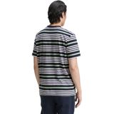 Navy Multicolor Melange Stripe - Bikini - 85% Katoen - Modieus