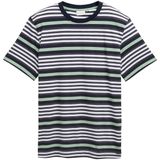 Navy Multicolor Melange Stripe - Bikini - 85% Katoen - Modieus