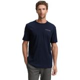 TOM TAILOR - Shirt - Navy - Bordeaux - Wit