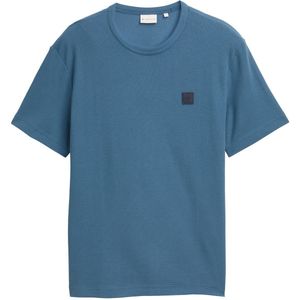 TOM TAILOR - Shirt - Blauw - Ronde Hals - Kwartmouw