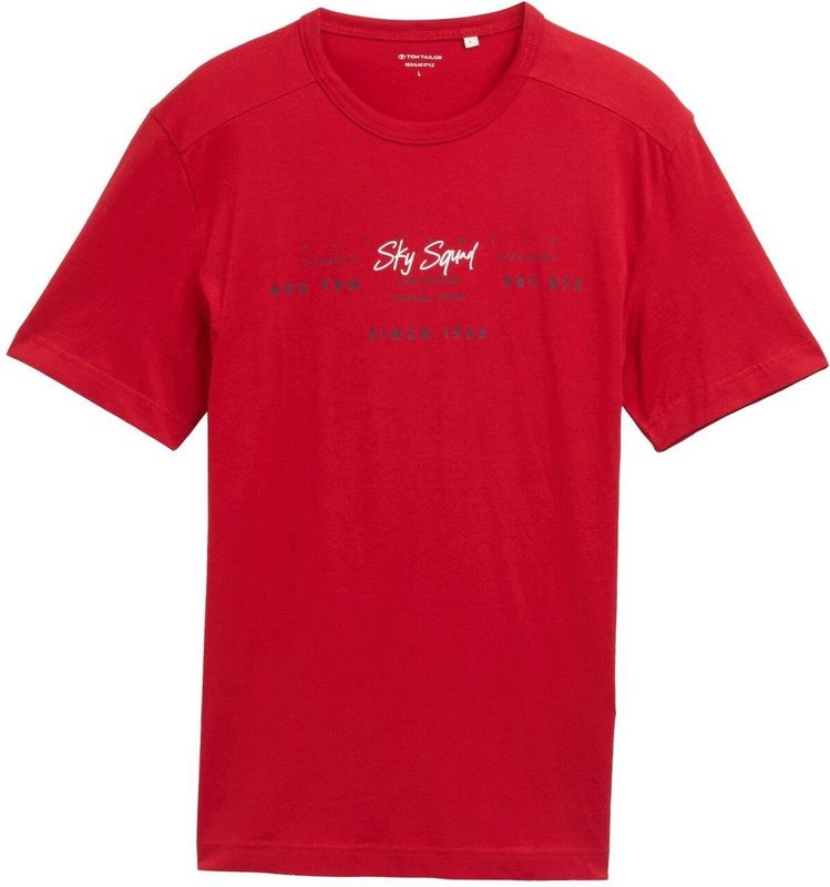 TOM TAILOR - Shirt - Nachtblauw - Kwartmouw - Ronde Hals