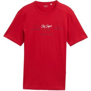 TOM TAILOR - Shirt - Rood/Zwart/Wit