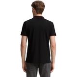 TOM TAILOR - Shirt - Bloedrood / Zwart - Kwartmouw - Polokraag