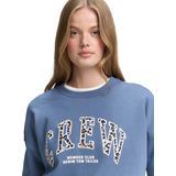 TOM TAILOR - Loose Fit Sweatshirt - Dusty Denim Blue - Dames
