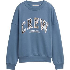 TOM TAILOR - Loose Fit Sweatshirt - Dusty Denim Blue