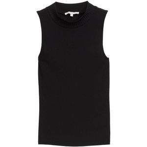 Tom Tailor - T-shirt - Deep Black - Met Ribstructuur