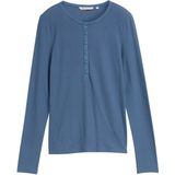 Tom Tailor Denim - Geribd Henley Shirt - Lange Mouwen