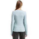 Tom Tailor - Longsleeve - Silver Cloud Blue - Met Golvende Zoom