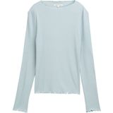 Tom Tailor - Longsleeve - Silver Cloud Blue - Met Golvende Zoom