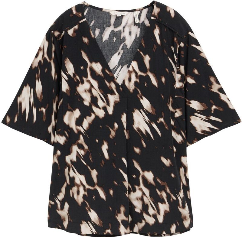 TOM TAILOR - Blouse - Beige Gemêleerd - Blouseshirt