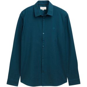 TOM TAILOR DENIM - Overhemd - Petrol - Regular Fit - Lange Mouw