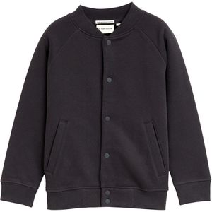 TOM TAILOR - Sweatvest - Donkergrijs - Effen - Lange Mouw