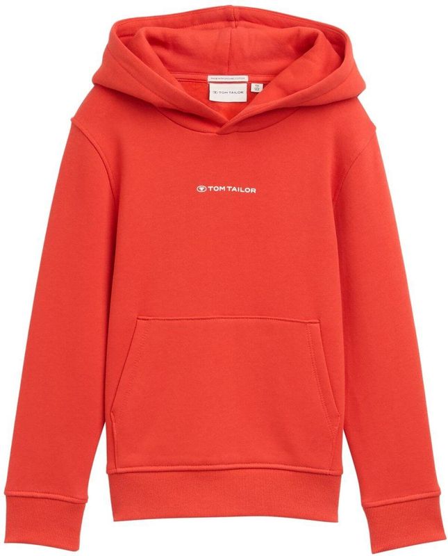 Tom Tailor - Hoodie - Soft Red - Met Capuchon en Kangoeroezak