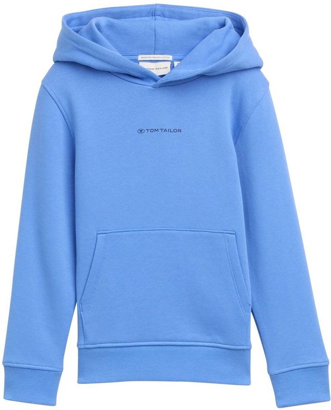 Soft mid blue - Vest - Met Capuchon - Kangoeroezak