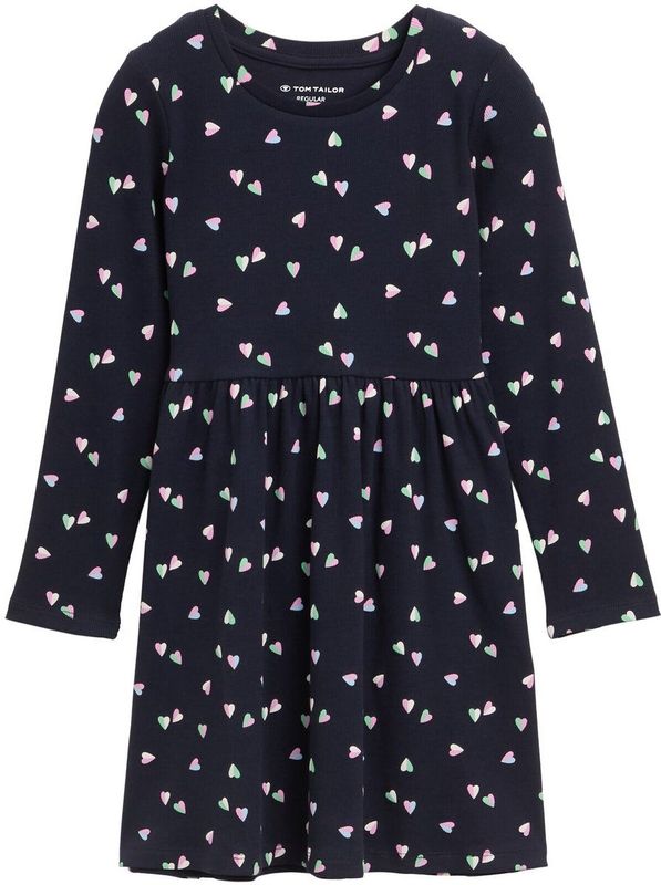 Tom Tailor - Jurk - Mini Heart Design - A-lijn - Lange Mouwen