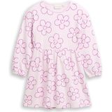 TOM TAILOR - Jurk - Lila - Sweatstof - Bloemenprint - Korte Lengte - Losse Pasvorm