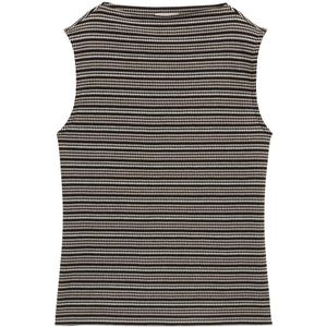 TOM TAILOR - Top - Lichtbeige / Lichtlila / Zwart - Mouwloos