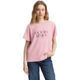 TOM TAILOR - Shirt - Oudroze - Raglanmouwen - Kwartmouw