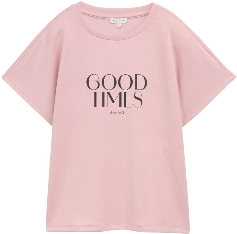 TOM TAILOR - Shirt - Oudroze - Raglanmouwen - Kwartmouw