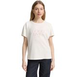 TOM TAILOR - Shirt - Rosa/Wolwit - T-shirt - Raglanmouwen