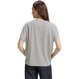 TOM TAILOR - Shirt - Navy - Gestreept - Kwartmouw