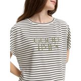 TOM TAILOR - Shirt - Navy - Gestreept - Kwartmouw