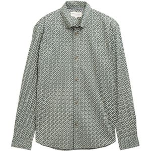 Tom Tailor Denim - Overhemd - Groen - Poplin - Met Gestreept Patroon