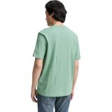 TOM TAILOR - Shirt - Lichtgroen - Kwartmouw - Ronde Hals - Tekst Print