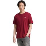 TOM TAILOR - Shirt - Mosterd - Donkerrood - Kwartmouw - Ronde Hals