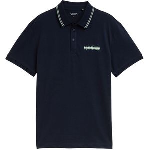 TOM TAILOR - Shirt - Donkerblauw - Mintgroen - Wit