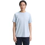 T-shirt - Light Metal Blue - Korte Mouwen - Geborduurd Logo