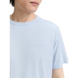 T-shirt - Light Metal Blue - Korte Mouwen - Geborduurd Logo