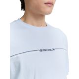 TOM TAILOR - Sweatshirt - Lichtblauw - Capuchon met Trekkoord - Lange Mouw