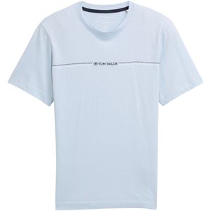 TOM TAILOR - Sweatshirt - Lichtblauw - Capuchon met Trekkoord - Lange Mouw