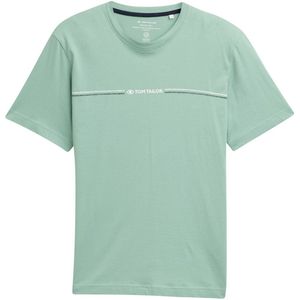 Tom Tailor - T-shirt - Dust green - Met Logo-frontprint