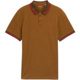 TOM TAILOR - Piqué Poloshirt - Deep Cognac - Korte Mouwen