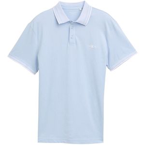 TOM TAILOR - Poloshirt - Lichtblauw/Wit