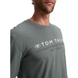 TOM TAILOR T-shirt met lange mouwen voor heren, 21951 - Washed Jasper Green, XXL