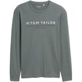 TOM TAILOR T-shirt met lange mouwen voor heren, 21951 - Washed Jasper Green, XXL
