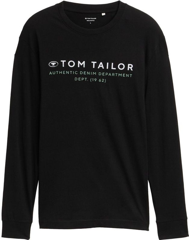 Tom Tailor - 1047769 - T-shirt - Zwart - Lange Mouwen