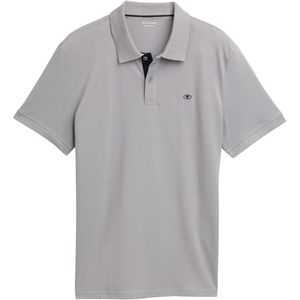 TOM TAILOR Basic Piqué poloshirt voor heren, 30992 - Formeel Grey, S