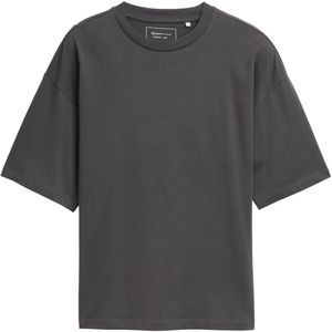 TOM TAILOR DENIM - Shirt - Antraciet - Ronde Hals - Kwartmouw